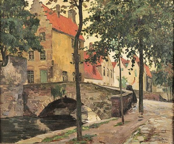 Bruges Oil Painting by Jules Eugene Pages