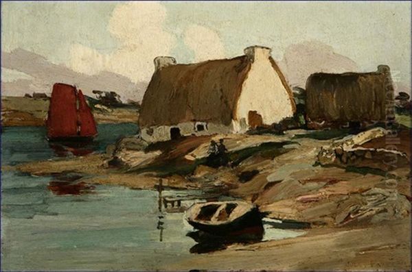 Brittany Coastal Scene by Jules Eugene Pages