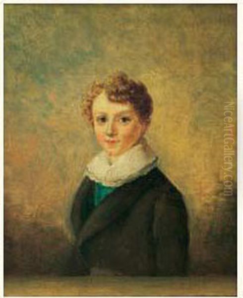 Portrait Du Duc De Bordeaux Oil Painting by Luise Blangini