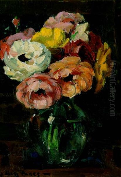 Ranunculus Oil Painting by Jules Eugene Pages