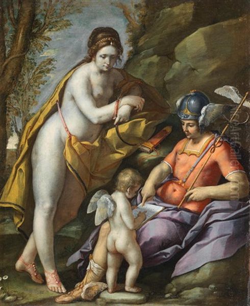 The Education Of Cupid Oil Painting by Giovanni Battista Paggi