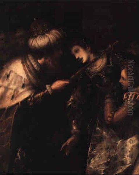 Esther Before Ahasuerus Oil Painting by Giovanni Battista Paggi