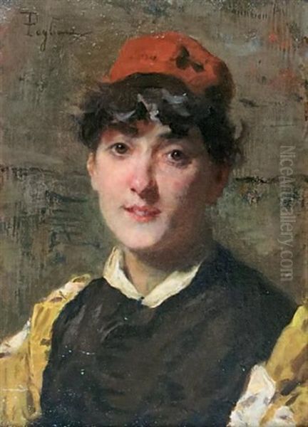 Jeune Italien Oil Painting by Eleuterio Pagliano