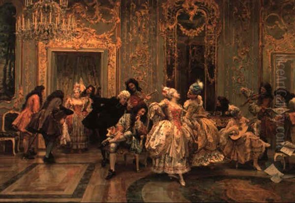 The Dance Oil Painting by Gioacchino Pagliei