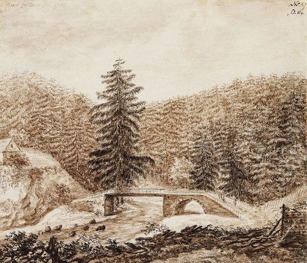 Die Rostrappe Im Harz Oil Painting by Johann Leonhard Blank