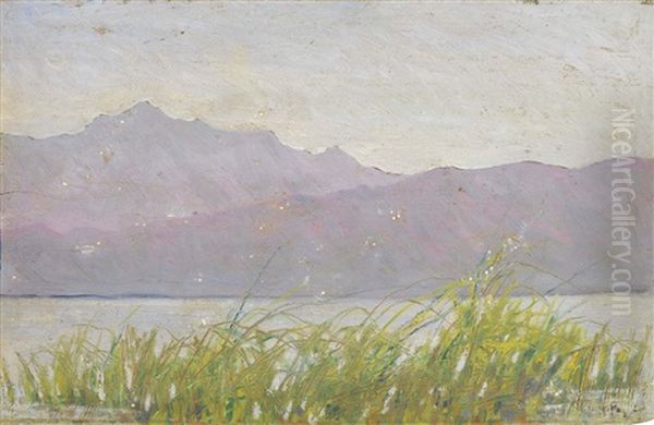 Massaciuccoli Oil Painting by Ferruccio Pagni