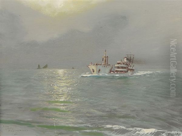 Cargo Norvegien Oil Painting by Jean-Louis Paguenaud