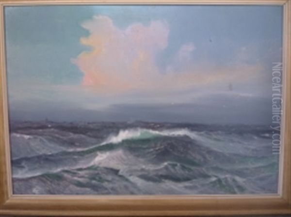 Mer Demontee (2 Works) Oil Painting by Jean-Louis Paguenaud