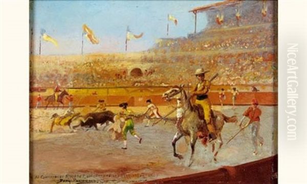 Au Commandant Rousset Qui Deteste Les Corridas De Toros Oil Painting by Jean-Louis Paguenaud