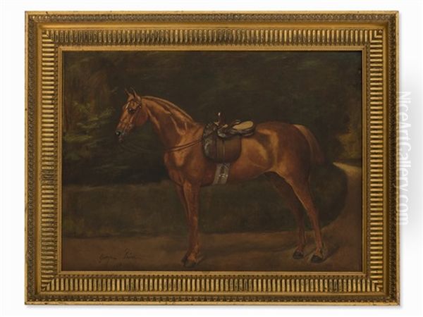 Equestrian Portrait Oil Painting by George Paice