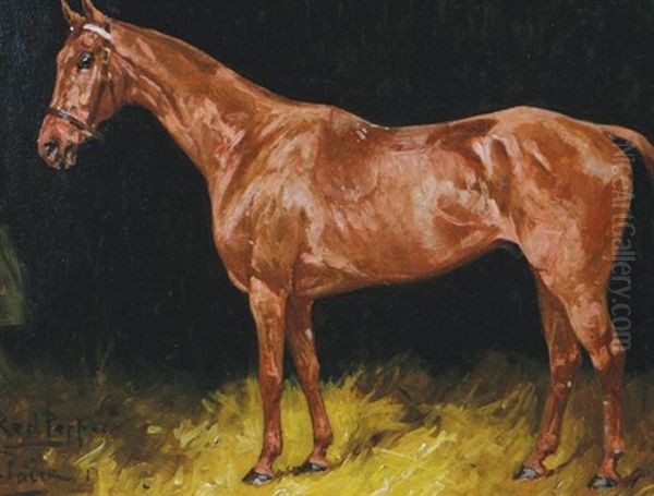 Red Pepper Chestnut Horse Oil Painting by George Paice