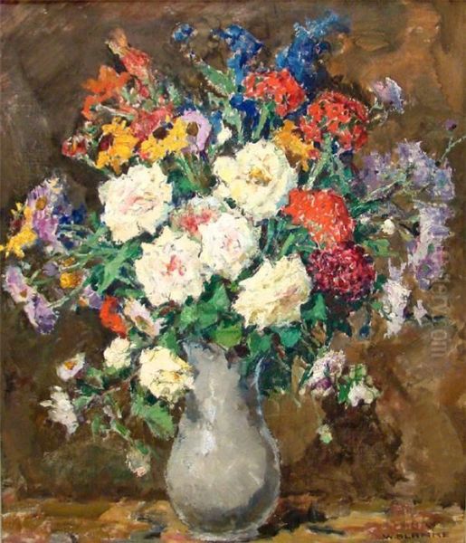 Herbstblumen Oil Painting by Wilhelm Blanke