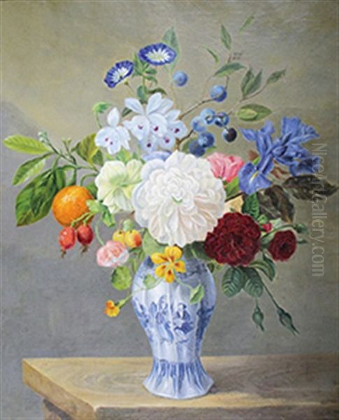 Nature Morte Au Bouquet De Fleurs Oil Painting by Melanie Paigne