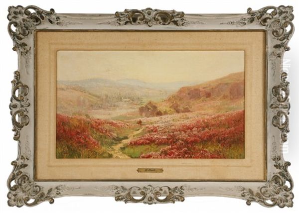 Valley Path Through Heather Oil Painting by Edouard Pail