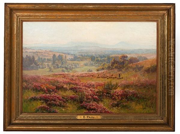 Countryside Landscape Oil Painting by Edouard Pail