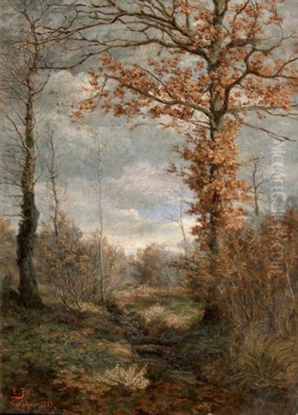 Sous-bois A Corbigny Oil Painting by Edouard Pail