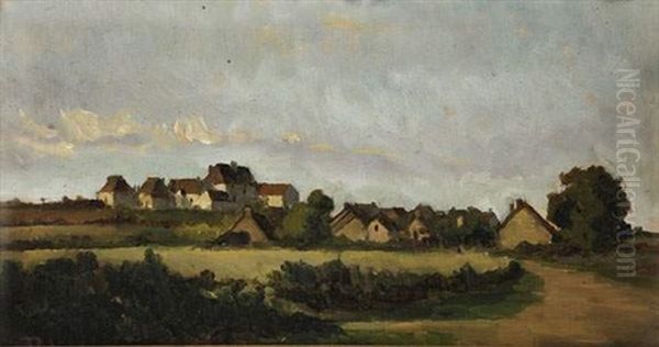 Vue D'un Village by Edouard Pail