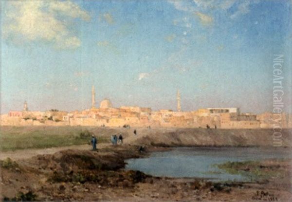 Vue Du Caire Oil Painting by Edouard Pail