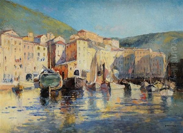 Le Port De Camogli Oil Painting by Henri Pierre Paillard