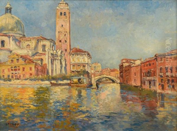 L'eglise De La Salute A Venise Oil Painting by Henri Pierre Paillard