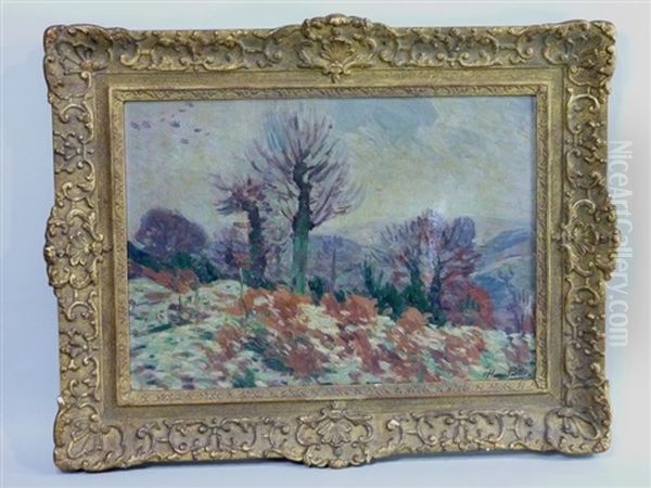 Paysage D'hiver En Creuse Oil Painting by Henri Pailler