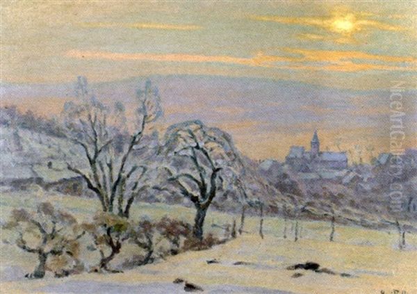 Effet De Neige Oil Painting by Henri Pailler