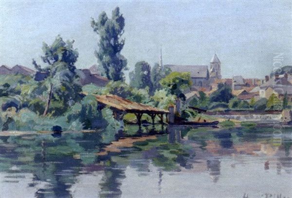 Le Lavoir Oil Painting by Henri Pailler