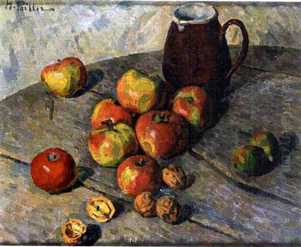 Bodegon De Frutas Oil Painting by Henri Pailler