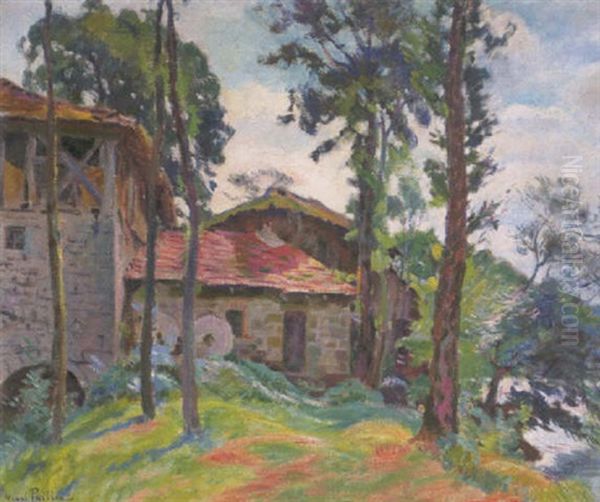 Le Moulin De Barthon Oil Painting by Henri Pailler