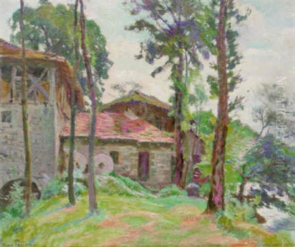 Le Moulin De Barthon Oil Painting by Henri Pailler