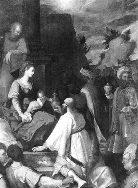 Adoration Of The Magi Oil Painting by Filippo di Lorenzo Paladini