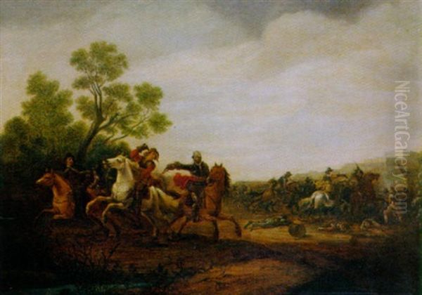 Reiterschlacht Oil Painting by Palamedes Palamedesz the Elder