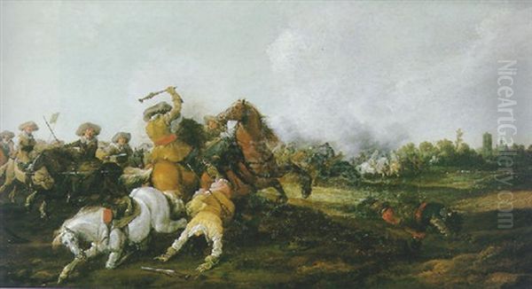 Le Choc De Cavalerie Oil Painting by Palamedes Palamedesz the Elder