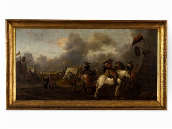 Army Camp Oil Painting by Palamedes Palamedesz the Younger