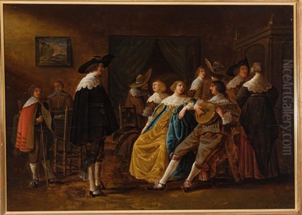 Musizierende Gesellschaft Oil Painting by Anthonie Palamedesz