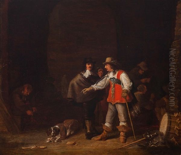 In The Guardroom Oil Painting by Anthonie Palamedesz