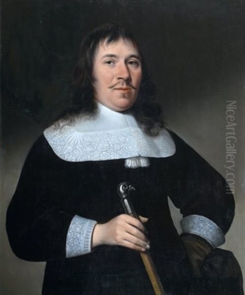 Portrait De Anthonij Pietersz Van Bronckhorst, Negociant A Delft Oil Painting by Anthonie Palamedesz