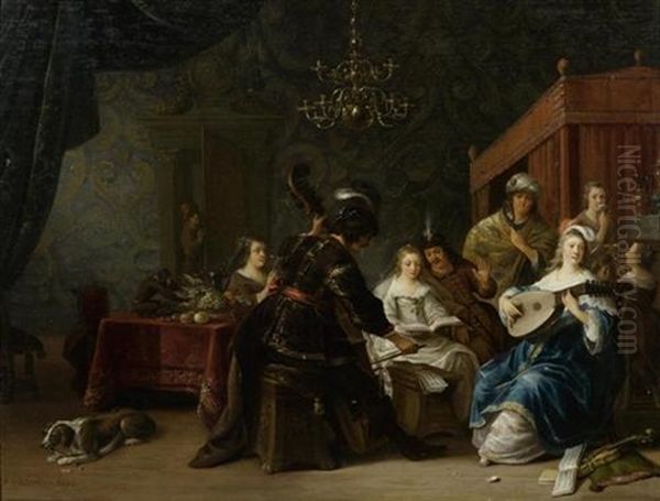 Musizierende Gesellschaft Oil Painting by Anthonie Palamedesz