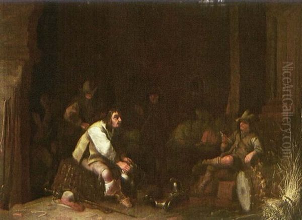 Soldaten Im Nachtlager Oil Painting by Anthonie Palamedesz