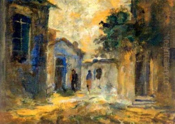 Village Scenes (2 Works) Oil Painting by Charalambos Paleologos