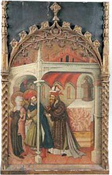 Joachim Et Anne Expulses Du Temple Oil Painting by Blasco De Granen