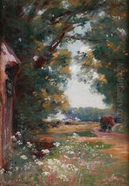 Country Scene With A Hay Cart Oil Painting by William Mainwaring Palin