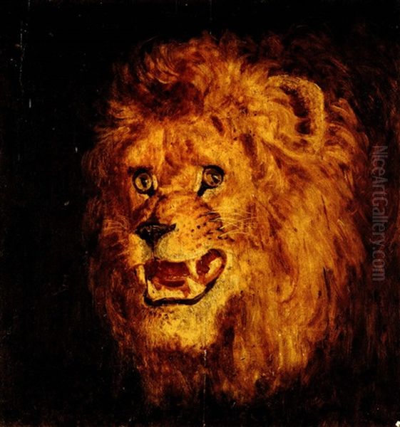 Testa Di Leone Oil Painting by Filippo Palizzi