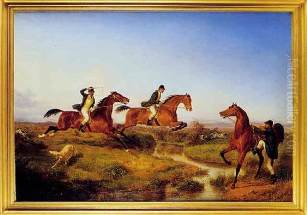 Scene De Chasse Dans La Campagne Napolitaine Oil Painting by Filippo Palizzi