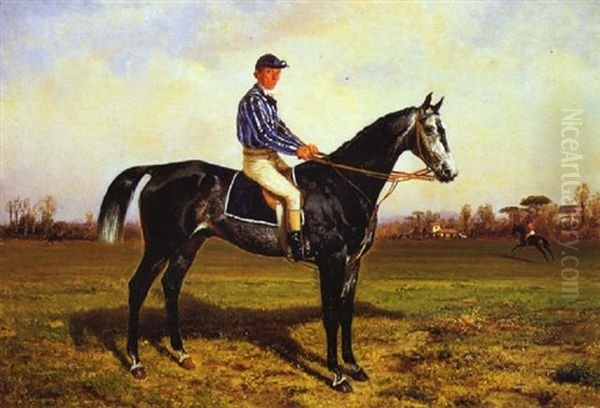 Fantino A Cavallo Guarda Verso Il Pubblico Oil Painting by Filippo Palizzi