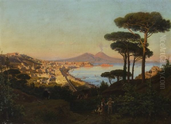 Napoli Oil Painting by Nicola Palizzi