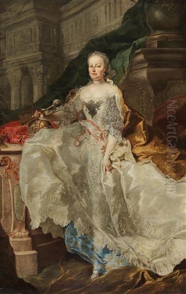 Portrait Of Empress Maria Theresia Oil Painting by Franz Anton Palko