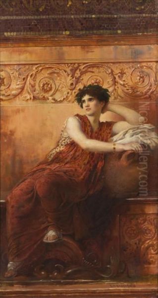 The Roman Pose Oil Painting by Edwin Howland Blashfield