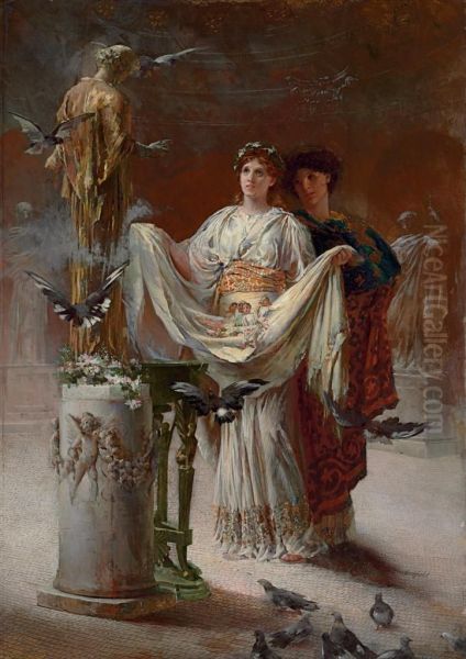 The Dolls Oil Painting by Edwin Howland Blashfield