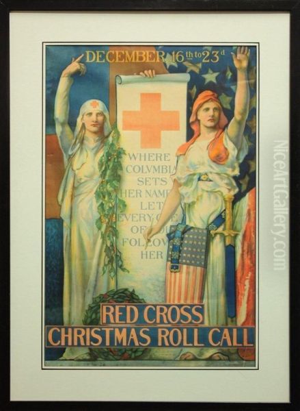 Christmas Roll Call Oil Painting by Edwin Howland Blashfield